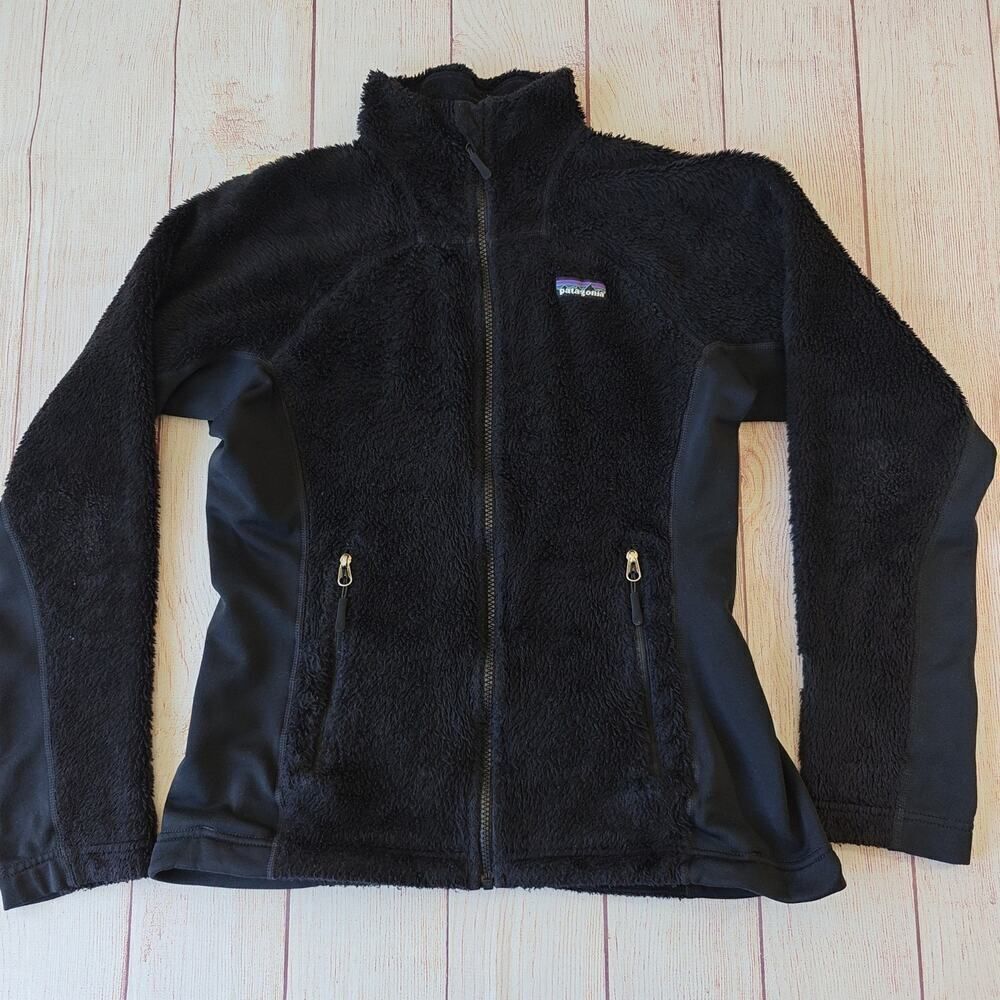 W's Patagonia R series black fleece zip jacket sz M - Picture 6 of 12